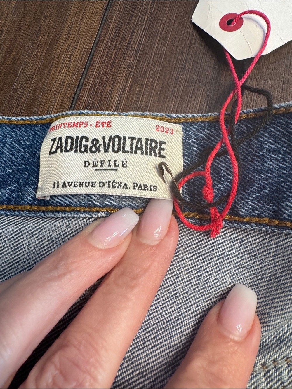 Zadig & Voltaire Défilé Sina Denim Eco Patch Shorts NWT Designer Jean Shorts F36 - Picture 11 of 16